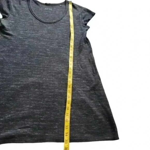 ATM Anthony Thomas Melillo Tee Shirt Dress Mini Black Heather Women's size Small - Picture 14 of 14